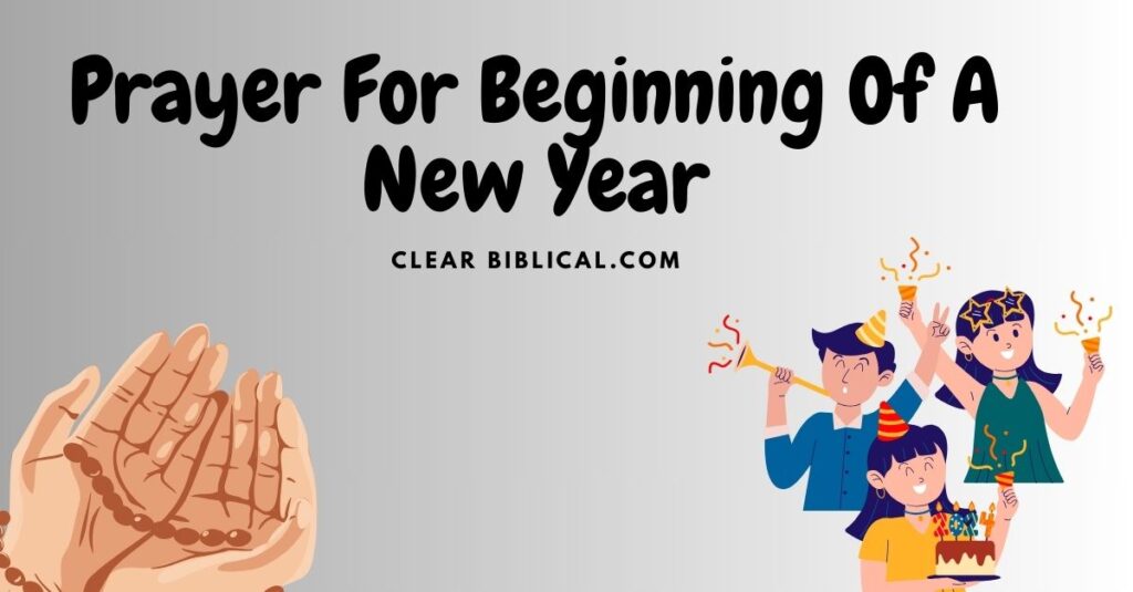 Prayer For Beginning Of A New Year