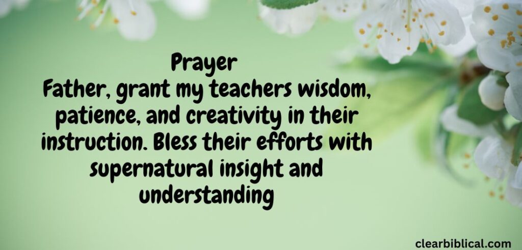 Prayers for Teachers and Educational Environment