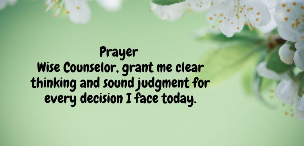Prayers for Wisdom and Guidance